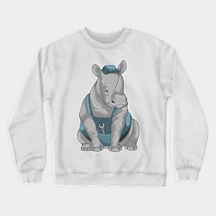 Rhino as Craftsman with Wrench Crewneck Sweatshirt